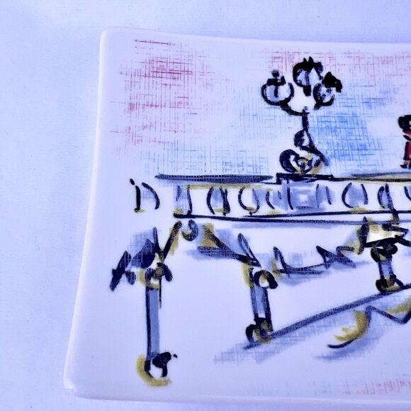 Gien Jolie Paris Letter Tray 7.5" x 4" Caroline Saint Georges France Ceramic - Picture 6 of 10